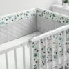 Sensillo Baby Bedbumper - Bedomrander - Anti Stootrand Ledikant - Bed Zijbeschermers - 180x30cm - Grijs Diertjes -Peuterpaleis Winkel 1200x800 356