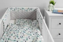 Sensillo Baby Bedbumper - Bedomrander - Anti Stootrand Ledikant - Bed Zijbeschermers - 180x30cm - Grijs Diertjes -Peuterpaleis Winkel 1200x800 357