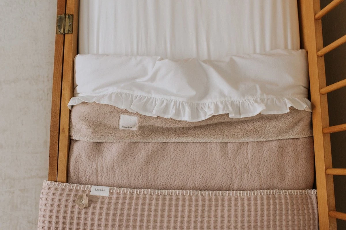 Koeka Baby Lakentje Ledikant Ruffle - Wit 110x140cm 12 Koeka Baby Lakentje Ledikant Ruffle - Wit 110x140cm - Afbeelding 10