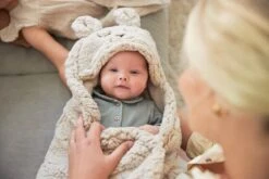 Jollein Wikkeldeken Bunny 100x105cm - Nougat -Peuterpaleis Winkel 1200x800 525