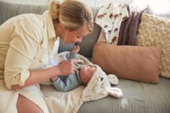 Jollein Wikkeldeken Bunny 100x105cm - Nougat -Peuterpaleis Winkel 1200x800 526