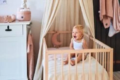 Jollein Baby Laken Wieg 75x100cm Snake - Pale Pink -Peuterpaleis Winkel 1200x800 534