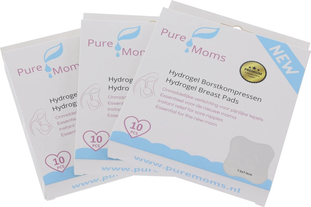 Pure Moms - Hydrogel Pads - Tepelbeschermers - NIEUW - 10 Stuks - Award Winnaar - Verkoeling Van Gevoelige Of Pijnlijke Tepels Helpt Bij Herstel - Direct Verkoelend Effect - Borstvoeding - Essentiële Hulp Als Nieuwe Moeder - Kraam Cadeau - Babyshower 7 Pure Moms - Hydrogel Pads - Tepelbeschermers - NIEUW - 10 Stuks - Award Winnaar - Verkoeling Van Gevoelige Of Pijnlijke Tepels Helpt Bij Herstel - Direct Verkoelend Effect - Borstvoeding - Essentiële Hulp Als Nieuwe Moeder - Kraam Cadeau - Babyshower - Afbeelding 5