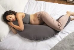 Doomoo Basics Comfy Big - Voedingskussen - Biokatoen - 190cm - Tetra Grey -Peuterpaleis Winkel 1200x801 34