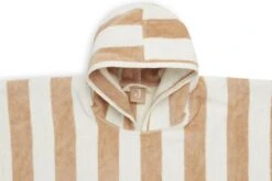 Jollein Badponcho Stripe Terry - Biscuit - GOTS -Peuterpaleis Winkel 1200x803 1