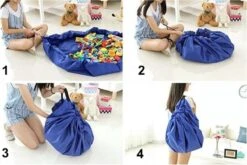 2 In 1 Speelgoed Opberg Kleed | Speelgoed Organizer | Speelmat Voor Kinderen | Opbergzak Speelkleed | Diameter 1.5 Meter | Kleur Groen -Peuterpaleis Winkel 1200x803 4