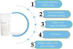 Moedermelk Bewaarzakjes Voor Borstvoeding En Babyvoeding - Gedelicious- 120 Stuks - 220 ML - Anti Lek - BPA Vrij - Gemakkelijk Te Openen - Dubbele Sluiting- Nieuwe Versie (2023) 9 Moedermelk Bewaarzakjes Voor Borstvoeding En Babyvoeding - Gedelicious- 120 Stuks - 220 ML - Anti Lek - BPA Vrij - Gemakkelijk Te Openen - Dubbele Sluiting- Nieuwe Versie (2023) -Peuterpaleis Winkel 1200x817 1
