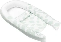 Doomoo Cocoon - Babynestje - Biologisch Katoen - 74 X 46 Cm - Leaves Aqua Green -Peuterpaleis Winkel 1200x827 3