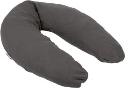 Doomoo Basics Comfy Big - Voedingskussen - Biokatoen - 190cm - Tetra Grey -Peuterpaleis Winkel 1200x842 4