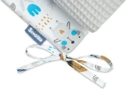 Sensillo Baby Bedbumper - Bedomrander - Anti Stootrand Ledikant - Bed Zijbeschermers - 180x30cm - Wafel Grijs Bosdiertjes -Peuterpaleis Winkel 1200x851 6