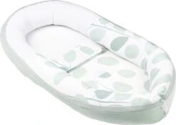 Doomoo Cocoon - Babynestje - Biologisch Katoen - 74 X 46 Cm - Leaves Aqua Green -Peuterpaleis Winkel 1200x851 8