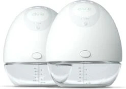 Elvie Pump Dubbele Elektrische Borstkolf - Draagbaar - Hands-free - Geluidsloos - Incl. 4 Flessen