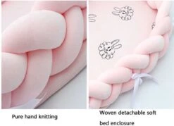 Buxibo - Draagbare Babynest - Co- Sleeper - Bed Bumper - Baby Bed Accessoires - Met Strikjes - Inclusief Bumper Rand - Verschoonmat - Veilig Slapen - Roze -Peuterpaleis Winkel 1200x871 3