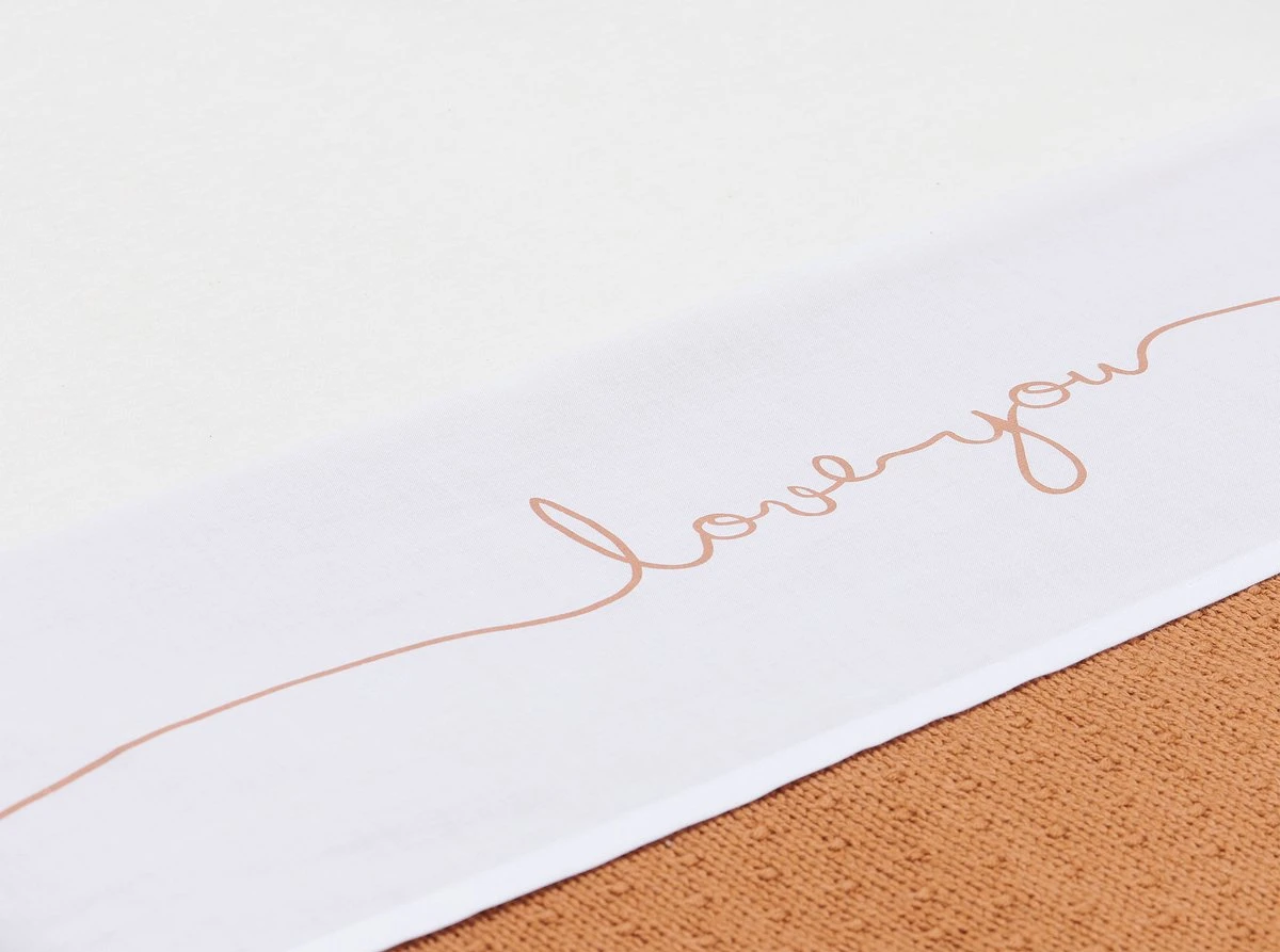 Jollein Baby Laken Ledikant 120x150cm Love You - Caramel 4 Jollein Baby Laken Ledikant 120x150cm Love You - Caramel - Afbeelding 2