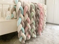 IL BAMBINI Gevlochten Baby Bed Bumper Treccia - Bedomrander - Box Omrander - Hoofdbeschermer - Boxrand - Bedbumper - Stootrand - Boxomrander - (3 Meter) Wit -Peuterpaleis Winkel 1200x899 12