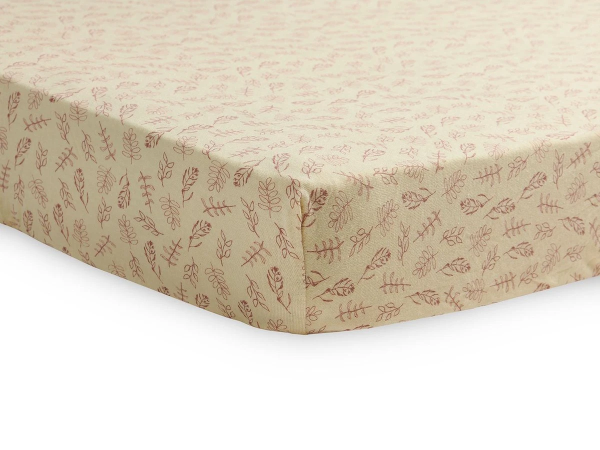 Jollein Baby Hoeslaken Ledikant Jersey 60x120cm - Meadow - Rosewood 4 Jollein Baby Hoeslaken Ledikant Jersey 60x120cm - Meadow - Rosewood - Afbeelding 2