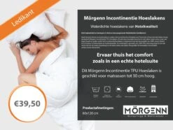 2x Mörgenn Incontinentie Hoeslaken - Matrasbeschermer Voor Kindermatras En Peutermatras - Anti-plas Onderlegger - Waterdicht Hoeslaken - Anti-bacterieel - 60x120 - 2 Stuks -Peuterpaleis Winkel 1200x903 4