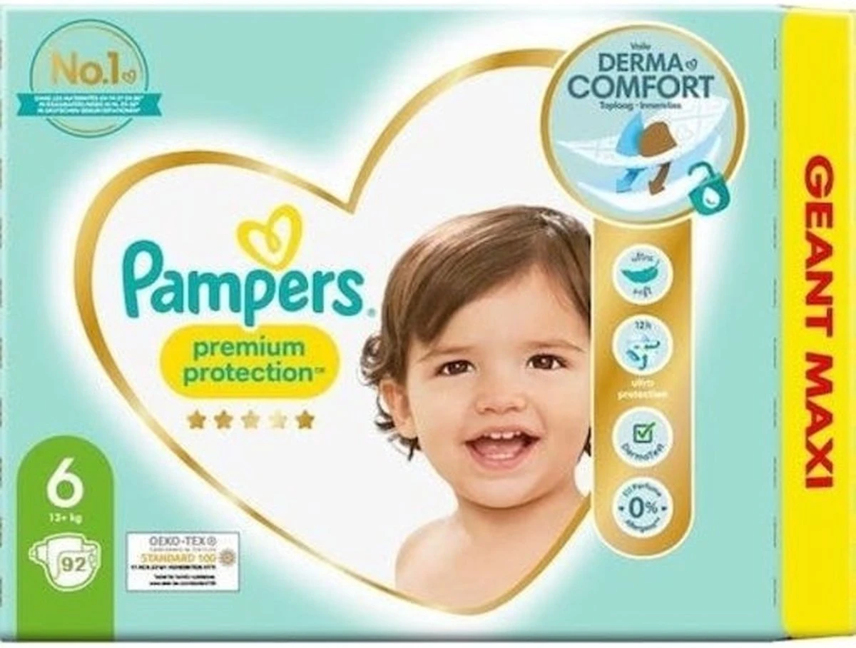 Pampers® Pampers - Premium Protection - Maat 6 - Mega Pack - 69 Luiers 14 Pampers® Pampers - Premium Protection - Maat 6 - Mega Pack - 69 Luiers - Afbeelding 12