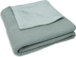 Jollein Baby Deken Ledikant 100x150cm Basic Knit Forest Green/Fleece -Peuterpaleis Winkel 1200x910 4