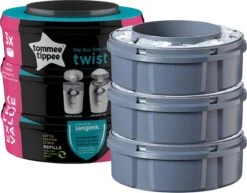Tommee Tippee Twist & Click Milieuvriendelijke Luieremmer Navulling - Duurzaam Geproduceerde Greenfilm - 3 Stuks -Peuterpaleis Winkel 1200x936