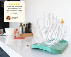 Flouer Flessen Droogrek - Flessenrek Baby - Droogrek Flessen Baby - Drying Rack - Afdruiprek Babyfles - Groen -Peuterpaleis Winkel 1200x960 11