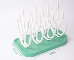 Flouer Flessen Droogrek - Flessenrek Baby - Droogrek Flessen Baby - Drying Rack - Afdruiprek Babyfles - Groen -Peuterpaleis Winkel 1200x960 7