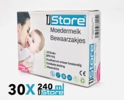 30 Stuks 240ml - Borstvoeding Zakjes - Moedermelk Zakjes - Moedermelk Bewaarzakjes -Peuterpaleis Winkel 1200x970 4