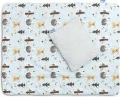 Sensillo Baby Dekbed En Kussen - Cadeau Set - Katoen - Blauw -Peuterpaleis Winkel 1200x973 3