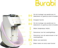BURABI Automatische Baby Fles Maker | Fles Voeding Apparaat | Baby Senseo | Met App | Baby Verzorging | Baby Melk | Fles Bereiding | Babymelk | Baby Voeding -Peuterpaleis Winkel 1200x979 1