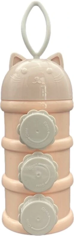 Melkpoedertoren Melkpoeder Toren - Roze - Flesvoedingsaccessoires - Babyvoeding Bewaarbakjes - Doseerdoosjes - Kraam Cadeau - BPA Vrij -Peuterpaleis Winkel 376x1200 3