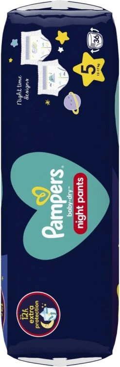 Pampers® Pampers - Night Pants - Maat 5 - Small Pack - 36 Luierbroekjes -Peuterpaleis Winkel 394x1200