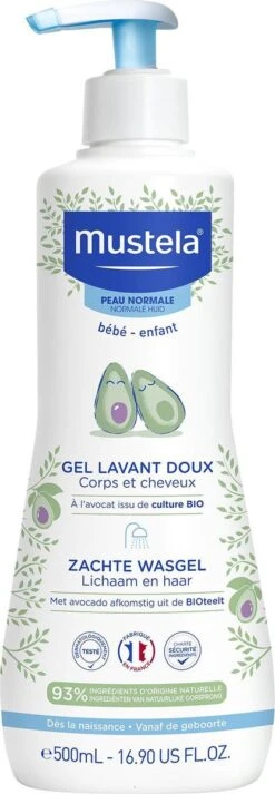 Mustela Baby Zachte Wasgel - 500 Ml -Peuterpaleis Winkel 416x1200