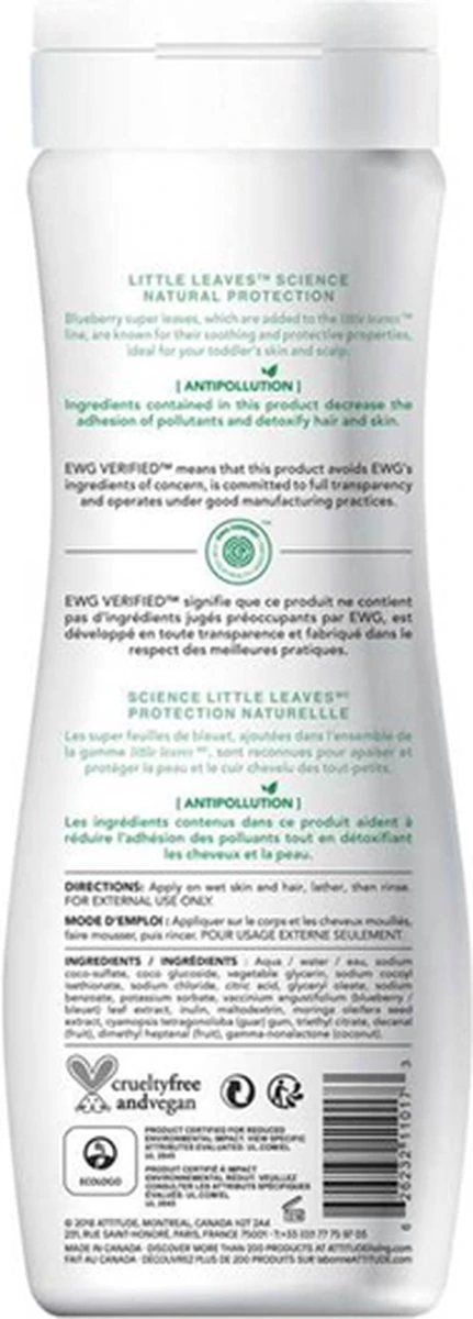 Attitude Little Leaves 2-in-1 Shampoo Watermeloen & Kokos 4 Attitude Little Leaves 2-in-1 Shampoo Watermeloen & Kokos - Afbeelding 2