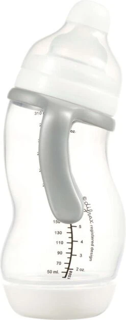 Difrax Papfles XL 310 Ml Wide - Anti-Colic - Wit/Transparant - 1 Stuk