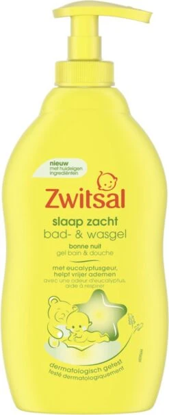 Zwitsal - Slaap Zacht - Bad & Wasgel - Eucalyptus - 400ml -Peuterpaleis Winkel 489x1200 1