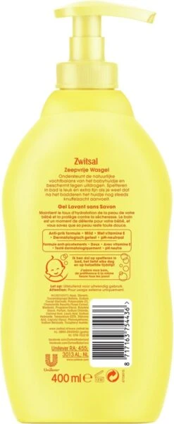 Zwitsal Wasgel 400ml OP 4x -Peuterpaleis Winkel 494x1200
