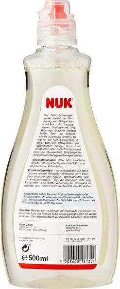 Nuk Afwasmiddel Voor Babyflessen & Spenen, Met Natuurlijk Ingredienten, 500 Ml -Peuterpaleis Winkel 500x1200 14