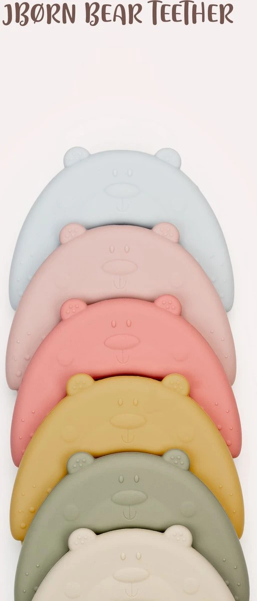 J.Børn Silicone Bijtring Beer - Sage - Bijtspeelgoed - Baby 5 J.Børn Silicone Bijtring Beer - Sage - Bijtspeelgoed - Baby - Afbeelding 3