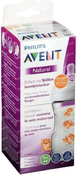 Philips Avent Natural Babyfles - SCF070/20 Babyfles (1m+) Voor Langzame Toevoer - 1x -Peuterpaleis Winkel 526x1200