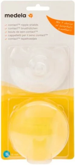 Medela Tepelhoedje Beschermen Je Tepels En Helpen Het Aanleggen Vergemakkelijken Als Dit Niet Goed Lukt Of Pijnlijk Is - Maat S - 16 Mm - 2 Stuks -Peuterpaleis Winkel 552x1200