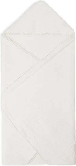 Jollein Badcape Embroidery 75x75cm - Ivory -Peuterpaleis Winkel 554x1200