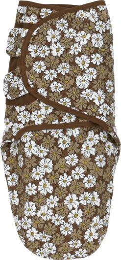 Meyco Vintage Flower Swaddlemeyco Inbakerdoek - Chocolate - 0-3 Maanden