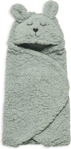 Jollein Wikkeldeken Bunny 100x105cm - Ash Green -Peuterpaleis Winkel 576x1200 6