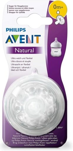 Philips Avent SCF041/27 Natural Speen - 0m+ - 2stuks -Peuterpaleis Winkel 578x1200
