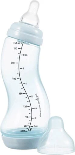 Difrax - S-Fles Natural - Babyfles Blauw- 0+ Maanden - 250ml -Peuterpaleis Winkel 586x1200 4