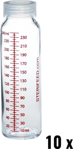 Sterifeed Moedermelk Bewaarfles Glas Babyfles Van Glas 10 Stuks 240 Ml