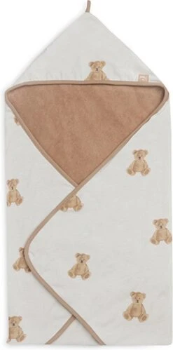 Jollein Badcape 75x75cm Teddy Bear - GOTS -Peuterpaleis Winkel 594x1200