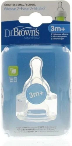 Dr. Brown's Fles Speen Standaard - Fase 2 - 2 Stuks -Peuterpaleis Winkel 596x1200 1