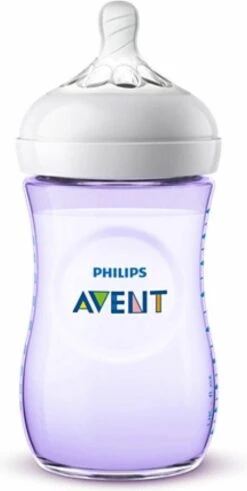Philips Avent Natural Babyfles - SCF033/14 Babyfles (1m+) Voor Langzame Toevoer - 1x