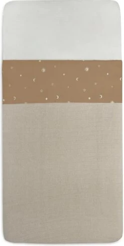 Jollein Baby Laken Wieg 75x100cm Stargaze - Biscuit -Peuterpaleis Winkel 607x1200 8